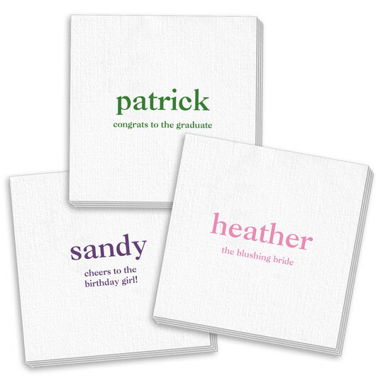Design Your Own Big Name with Text Deville Napkins